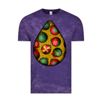 Cloud Purple christmas  teardrop Vintage Tee - BundleAndBundleShop