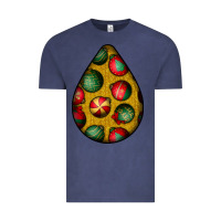 Vintage Denim christmas  teardrop Vintage Tee - BundleAndBundleShop