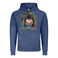 Vintage Denim Western Cowgirl Braid Hair Vintage Hoodie - BundleAndBundleShop