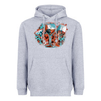 Heather Grey American wines Heavyweight Hoodie - FaDigitalArtStudio