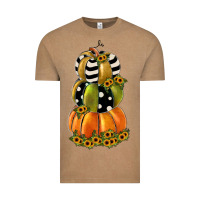 Vintage Coffee pumpkin polka dot, sunflower Vintage Tee - JahusDesignShop