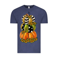 Vintage Denim pumpkin polka dot, sunflower Vintage Tee - JahusDesignShop