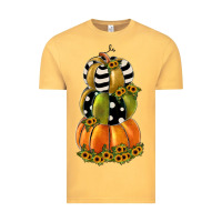 Vintage Mustard pumpkin polka dot, sunflower Vintage Tee - JahusDesignShop