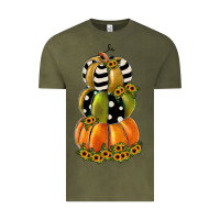 Vintage Olive pumpkin polka dot, sunflower Vintage Tee - JahusDesignShop
