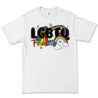 White lgbtq  friendly Premium Tee - MaliasSmallBusiness