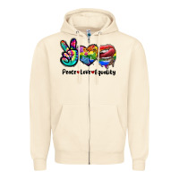 Sandshell Peace love equality LGBT+ Zipper Hoodie - CowGirlArtShop