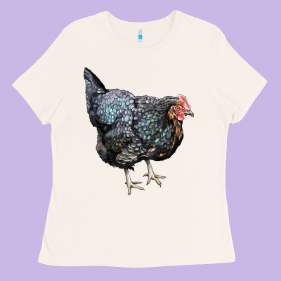 Jersey Giant Chicken Ladies Tee Designed By Lillyallendesigns