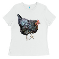 White jersey giant chicken Ladies Tee - LillyAllenDesigns