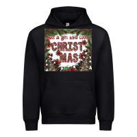 Black just a girl who loves christmas Urban Hoodie - CowhideDigitalArt