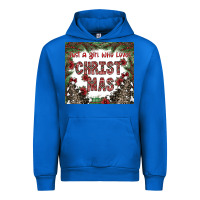 Cobalt just a girl who loves christmas Urban Hoodie - CowhideDigitalArt