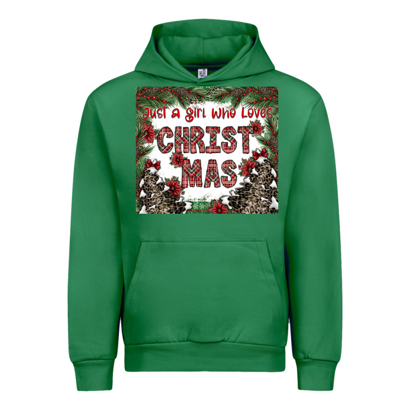 Just A Girl Who Loves Christmas Urban Hoodie by CowhideDigitalArt | Teevron