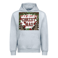 Heather Grey just a girl who loves christmas Urban Hoodie - CowhideDigitalArt