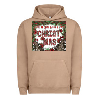 Pigment Burro just a girl who loves christmas Urban Hoodie - CowhideDigitalArt
