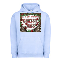 Pigment Grape Ice just a girl who loves christmas Urban Hoodie - CowhideDigitalArt
