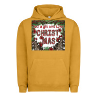 Pigment Peanut Butter just a girl who loves christmas Urban Hoodie - CowhideDigitalArt