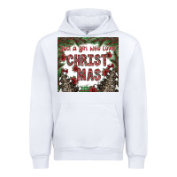 White just a girl who loves christmas Urban Hoodie - CowhideDigitalArt