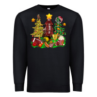Black christmas with american football trees bbs Premium Sweatshirt - BundleAndBundleShop