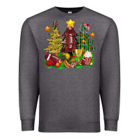 Charcoal Heather christmas with american football trees bbs Premium Sweatshirt - BundleAndBundleShop