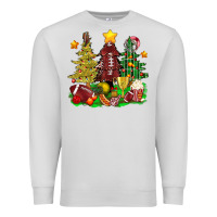 Dove Grey christmas with american football trees bbs Premium Sweatshirt - BundleAndBundleShop
