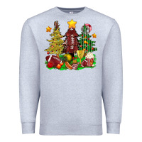 Heather Grey christmas with american football trees bbs Premium Sweatshirt - BundleAndBundleShop
