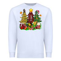 White christmas with american football trees bbs Premium Sweatshirt - BundleAndBundleShop