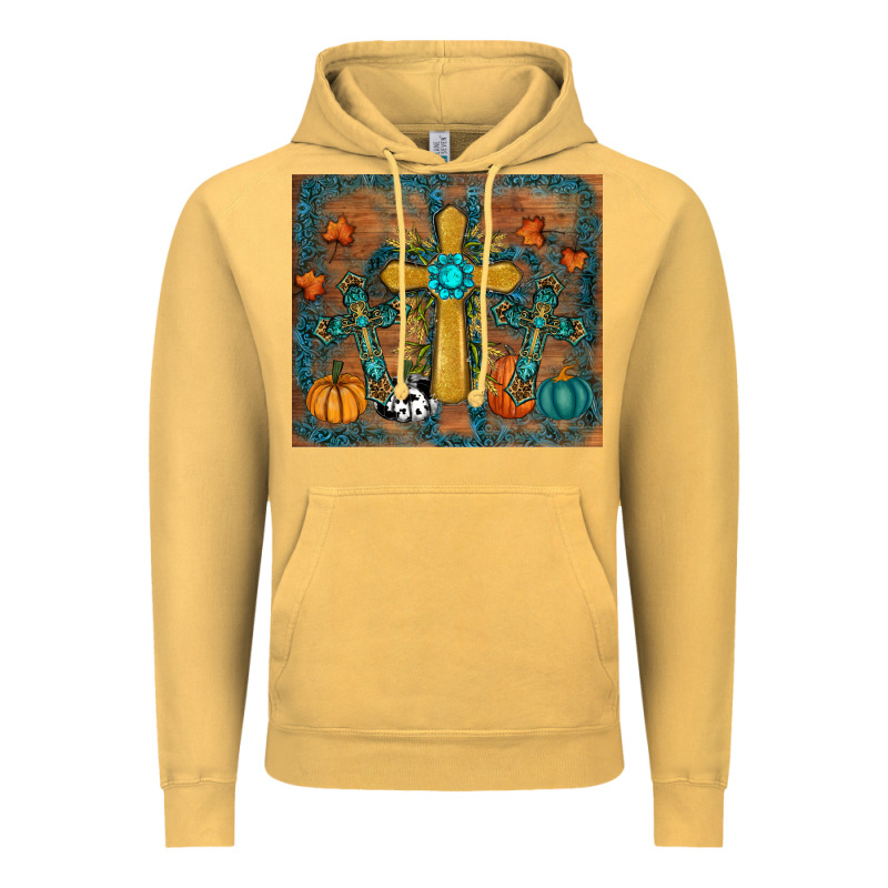 Fall Cross Tumbler Vintage Hoodie by RanaPortraitStore | Teevron