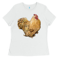 White cochin rooster Ladies Tee - LillyAllenDesigns