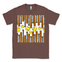 Chestnut softball bat seamless pattern Classic Tee - BundleAndBundleShop
