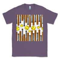 Lavender softball bat seamless pattern Classic Tee - BundleAndBundleShop