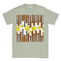 Matcha softball bat seamless pattern Classic Tee - BundleAndBundleShop