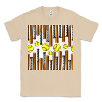 Mushroom softball bat seamless pattern Classic Tee - BundleAndBundleShop