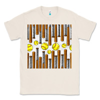 Natural softball bat seamless pattern Classic Tee - BundleAndBundleShop