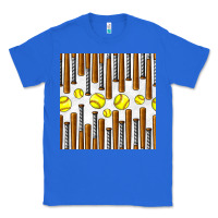 True Royal softball bat seamless pattern Classic Tee - BundleAndBundleShop