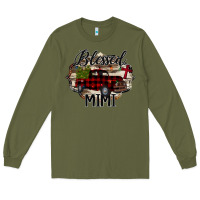 Army Green Blessed Mimi Christmas Truck Long Sleeve Tee - Bettercallsaul