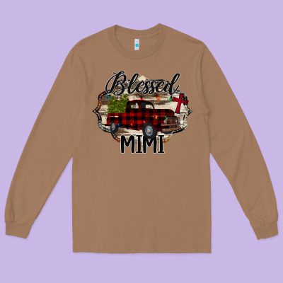 Blessed Mimi Christmas Truck Long Sleeve Tee Designed By Bettercallsaul