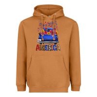 Meerkat Western Fourth Of July America Truck Heavyweight Hoodie - FaDigitalArtStudio