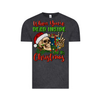 Vintage Black when you’re dead inside but it's christmas Vintage Tee - BundleAndBundleShop