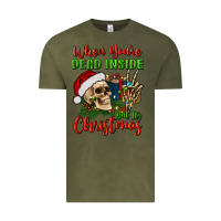 Vintage Olive when you’re dead inside but it's christmas Vintage Tee - BundleAndBundleShop