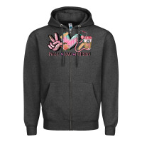 Charcoal Heather peace love nursing Zipper Hoodie - CowGirlArtShop