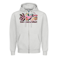 Dove Grey peace love nursing Zipper Hoodie - CowGirlArtShop