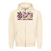 Sandshell peace love nursing Zipper Hoodie - CowGirlArtShop