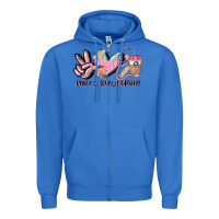 True Royal peace love nursing Zipper Hoodie - CowGirlArtShop