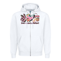 White peace love nursing Zipper Hoodie - CowGirlArtShop