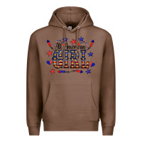 Chestnut All American Girl Premium Hoodie - CowCowDesign