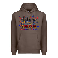 Coffee All American Girl Premium Hoodie - CowCowDesign