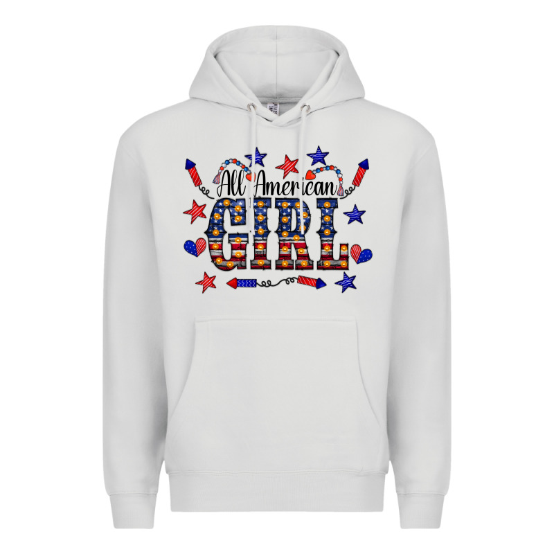 All American Girl Premium Hoodie by CowCowDesign | Teevron