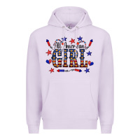 Lilac All American Girl Premium Hoodie - CowCowDesign