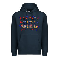 Navy All American Girl Premium Hoodie - CowCowDesign