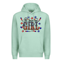 Seafoam All American Girl Premium Hoodie - CowCowDesign