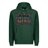 Sports Green All American Girl Premium Hoodie - CowCowDesign
